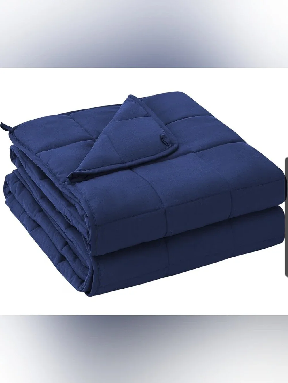 Luxury Navy Quilted Weighted Comforter Queen Size 20 Ibs